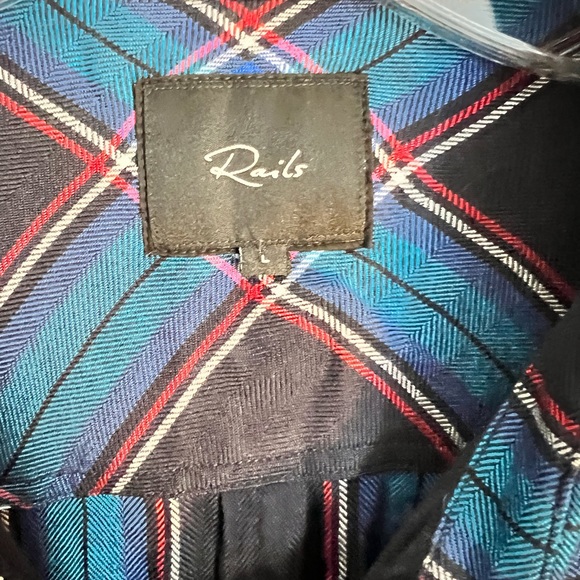 NWOT- Rails Hunter Shirt - L - Azure Midnight Ruby (read details) - Picture 3 of 5